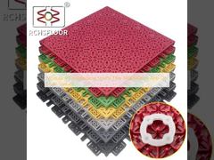 Модульная спортивная плитка PP с замковым соединением 340x340 мм, противоскользящая, для различных поверхностей